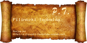 Pilinszki Teobalda névjegykártya